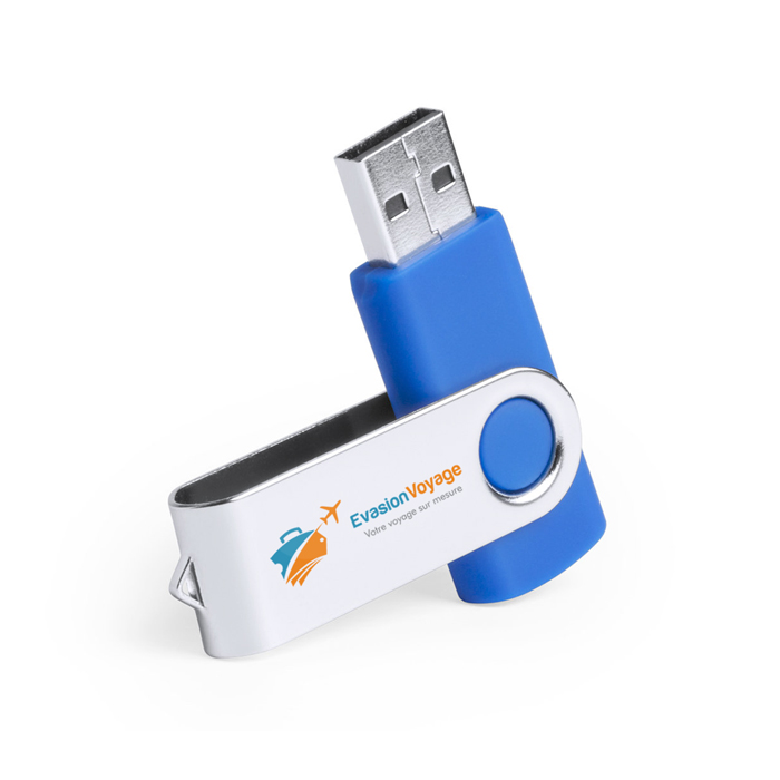Chiavetta USB da 32GB con meccanismo a torsione e clip in metallo - Galgagnano