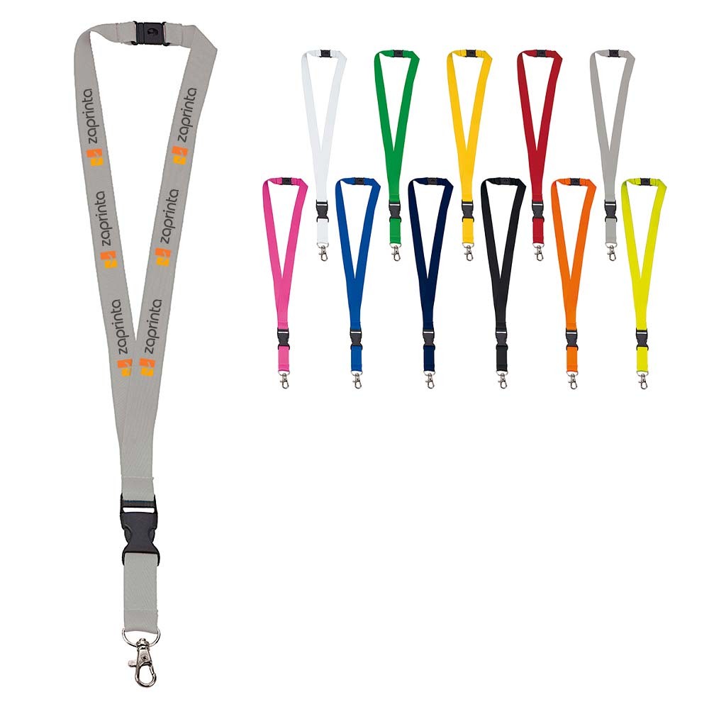 Cordino in poliestere con fibbia in plastica rimovibile, clip in metallo e connessione di sicurezza - Benerice