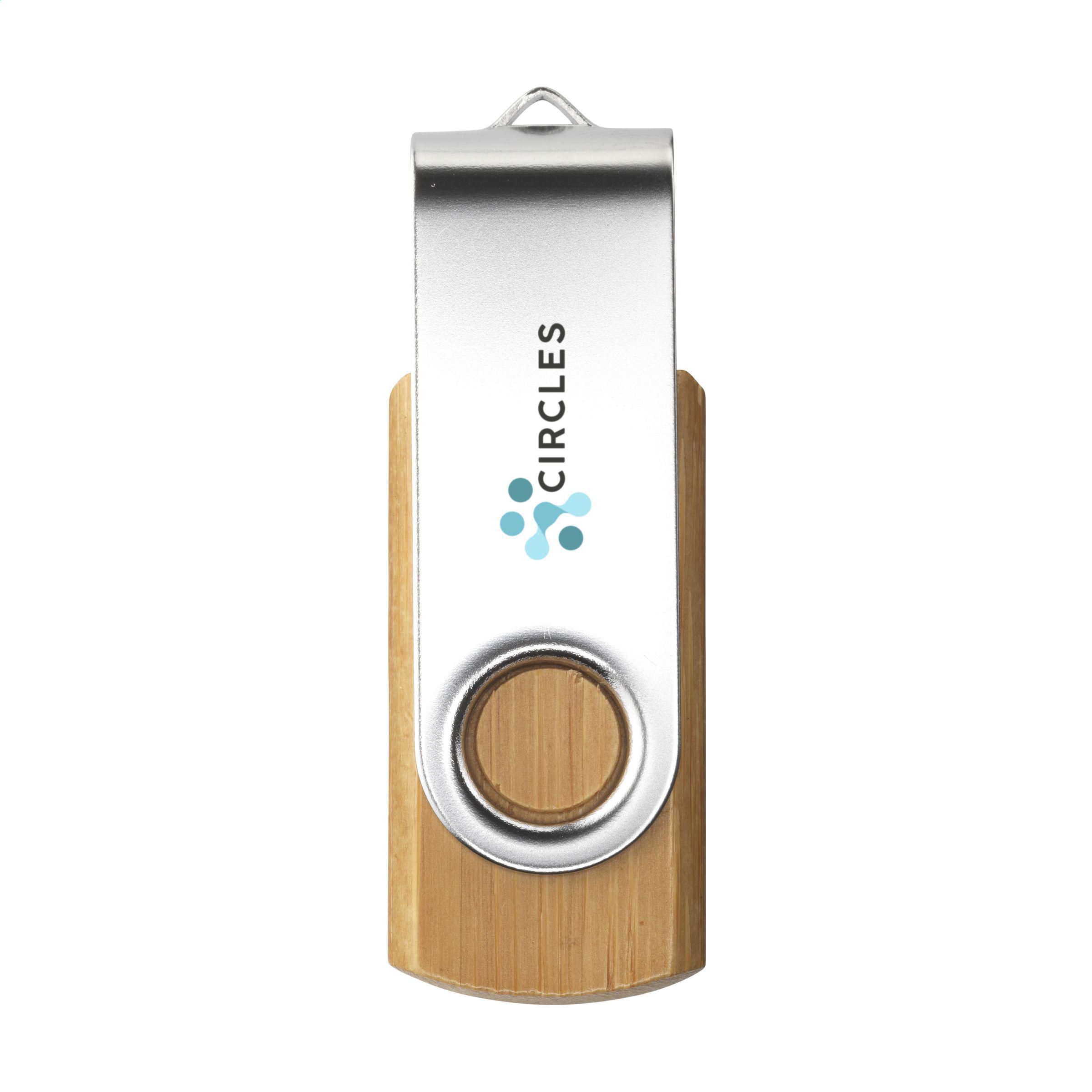 Chiavetta USB Eco Twist in Bamboo 8 GB - Campo nell’Elba stampato con logo