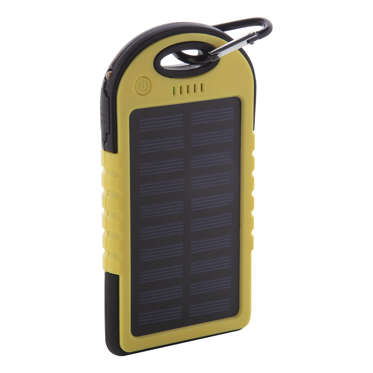 Power bank Durabank solare con LED da 4000 mAh con il tuo logo stampato con logo