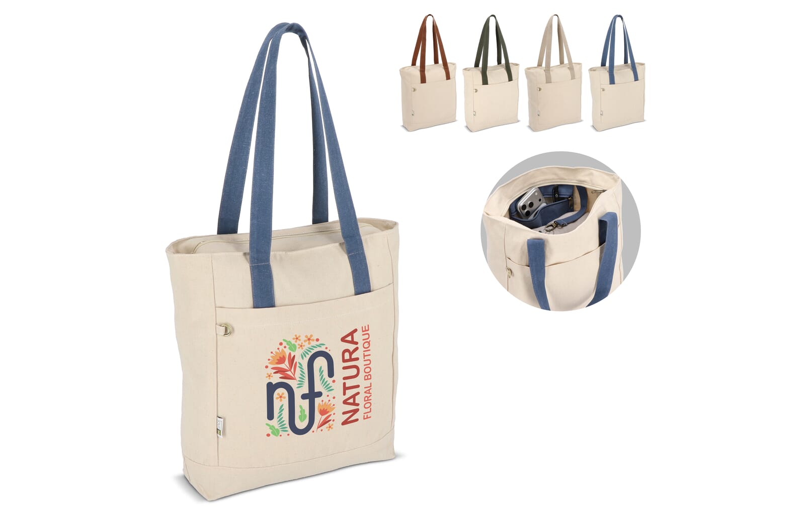 Borsa Canvas EcoSmart - Lierna stampato con logo