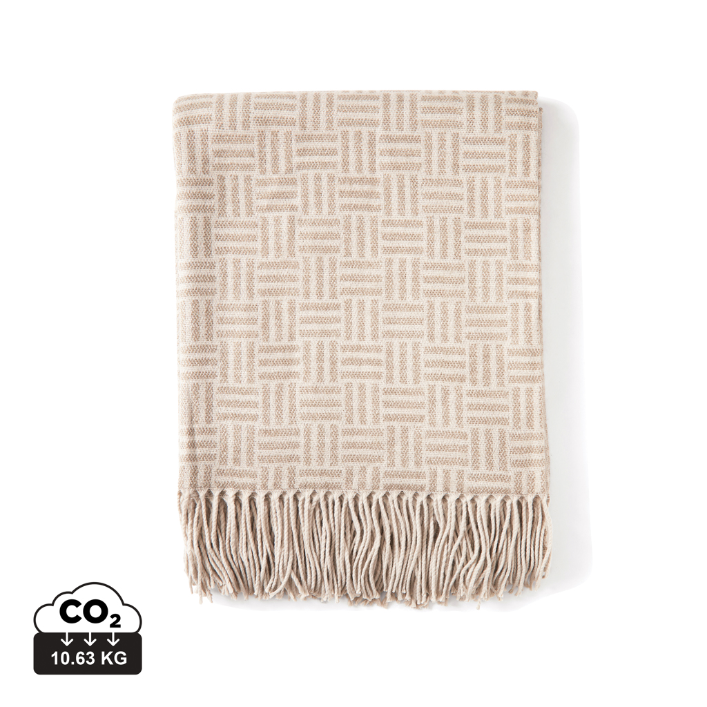 Coperta Intrecciata di Jacquard Geometrico - Monterosso al Mare