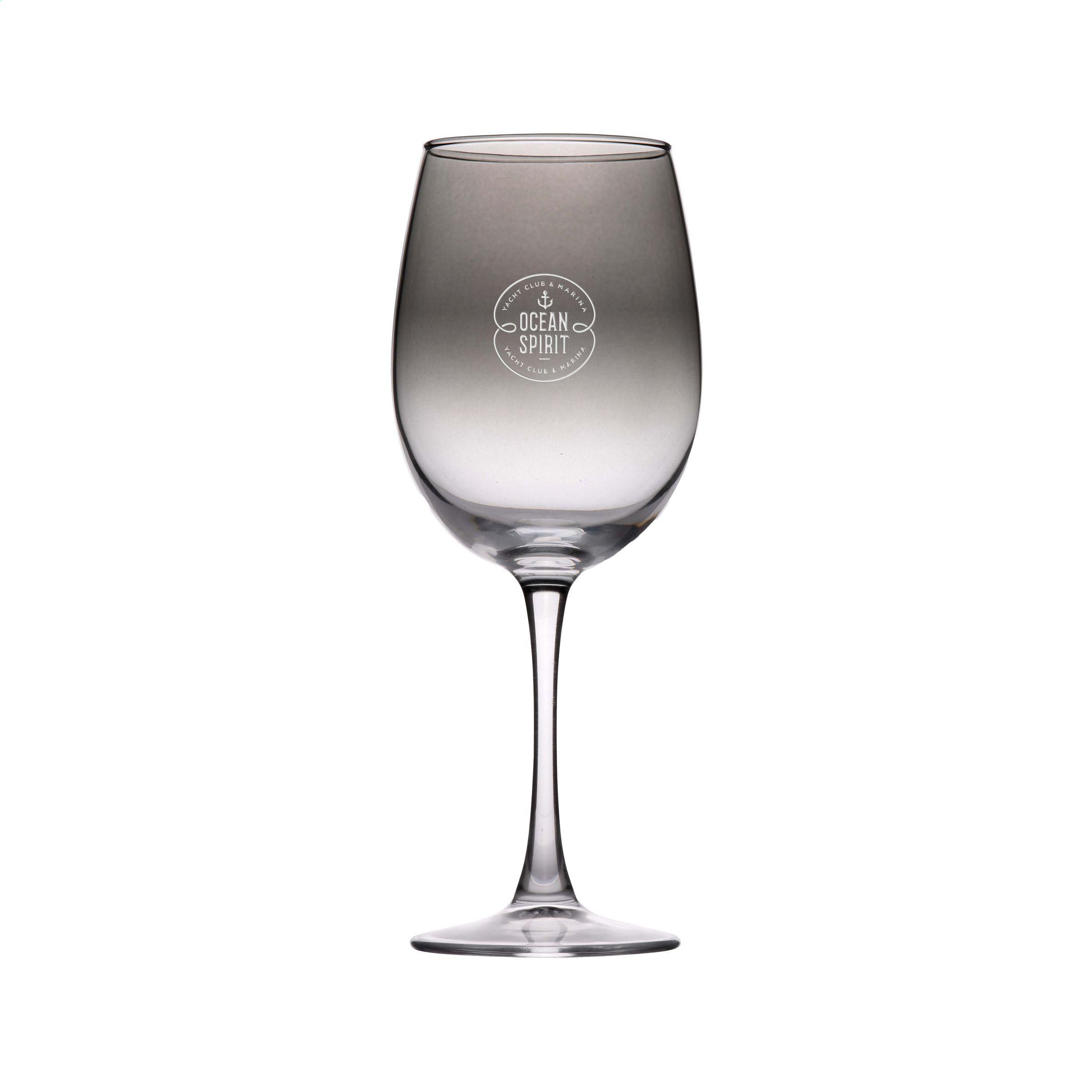 Bicchiere di Vino Fumoso Elegante - San Pellegrino Terme stampato con logo