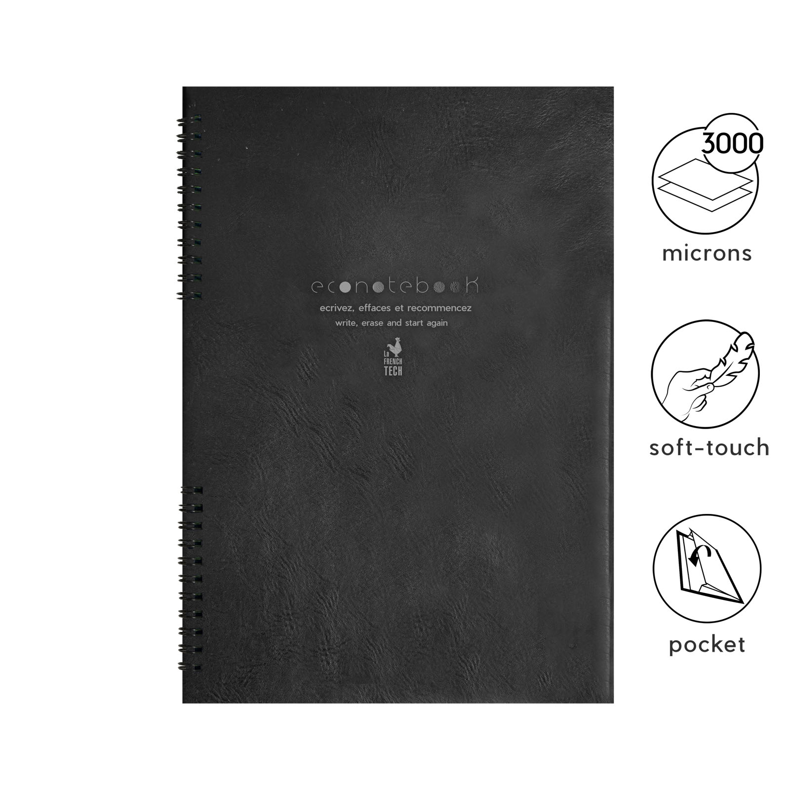 EcoNotebook A5 con copertina in pelle PU - Capraia e Limite