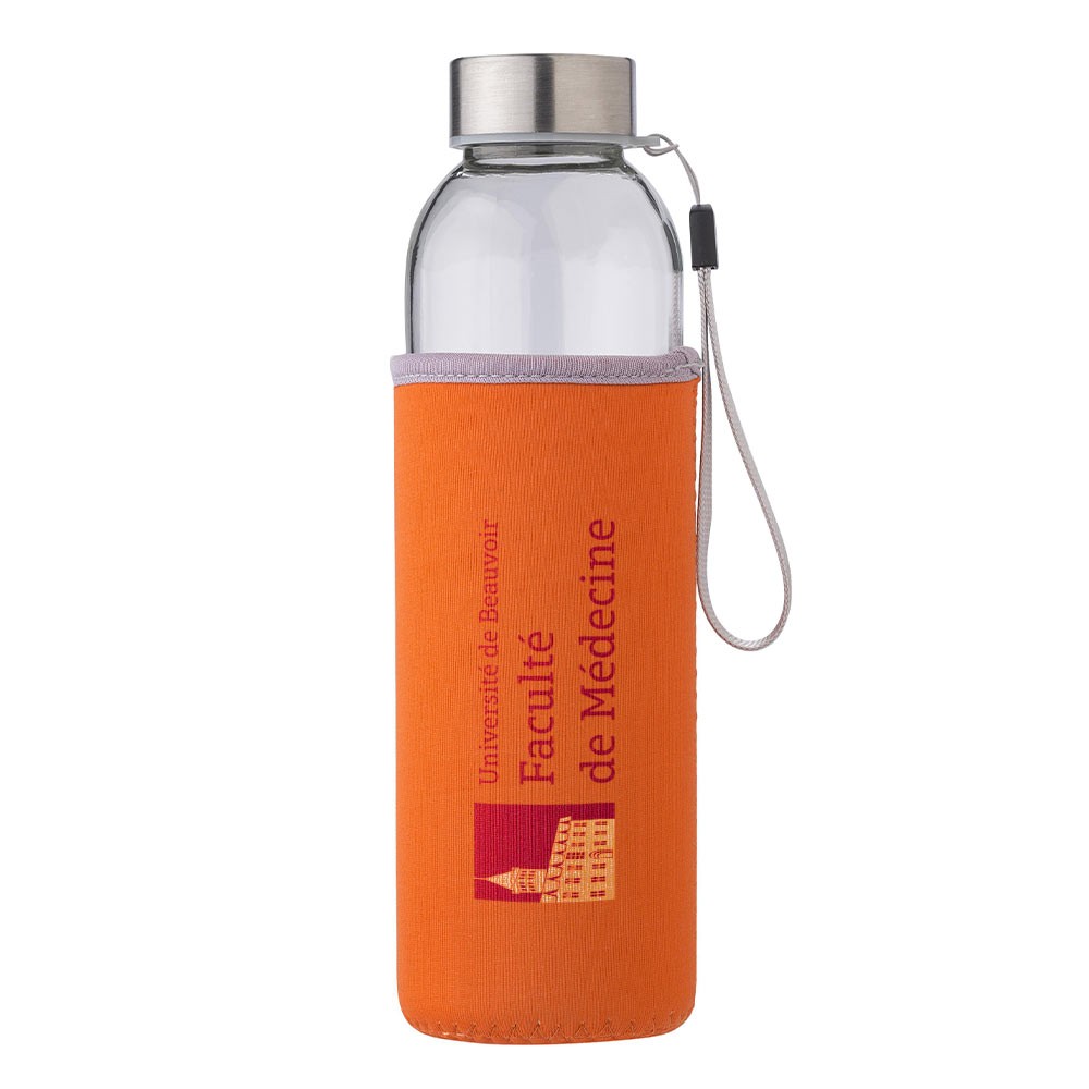 Bottiglia di vetro con custodia in neoprene Fresca - Premolo