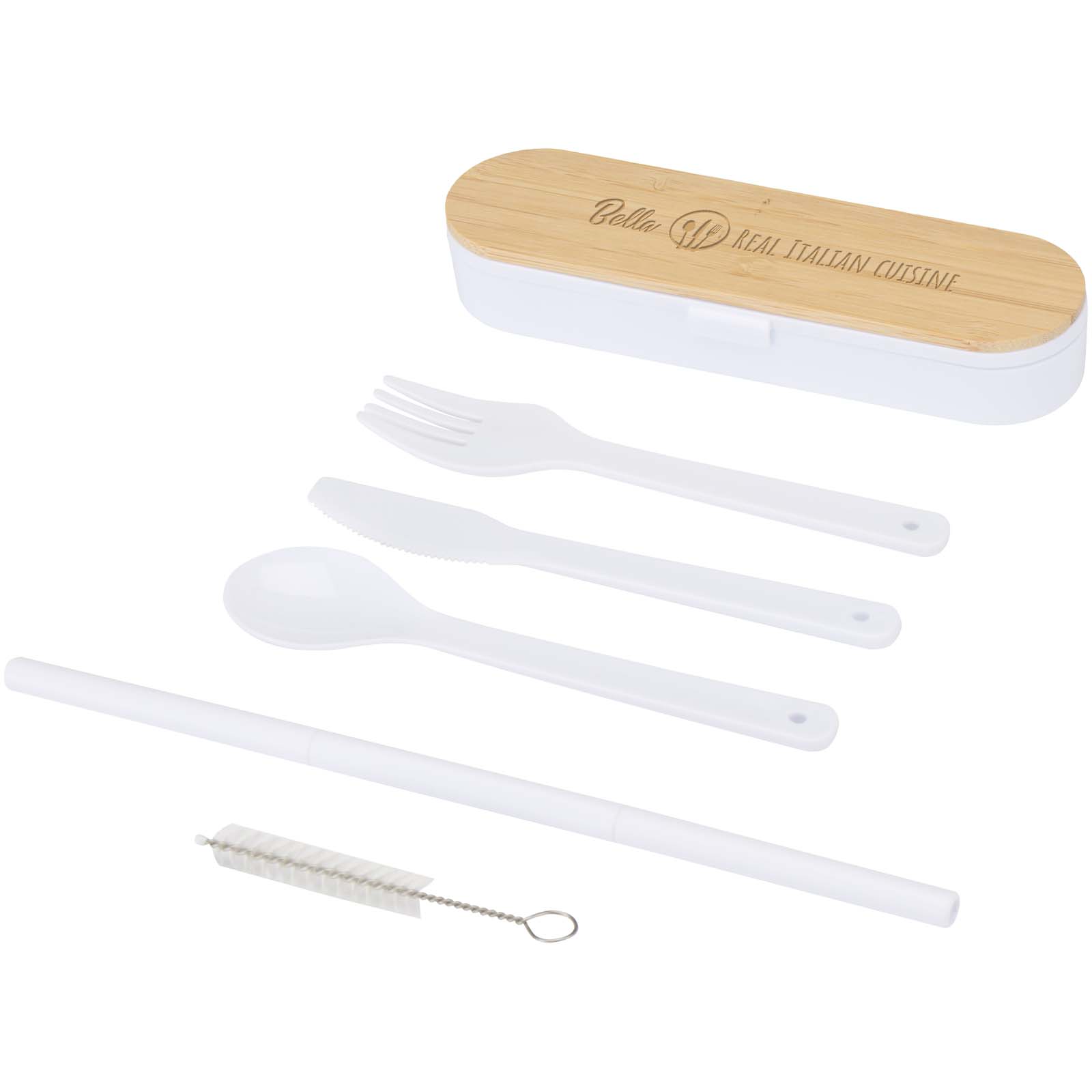 Set Posate EcoBamboo - Casteldidone stampato con logo