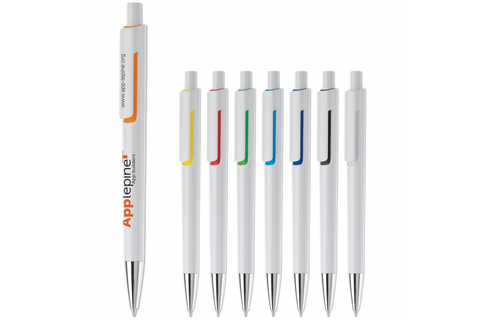 Penna a sfera con meccanismo a spinta e punta in metallo - Gargnano