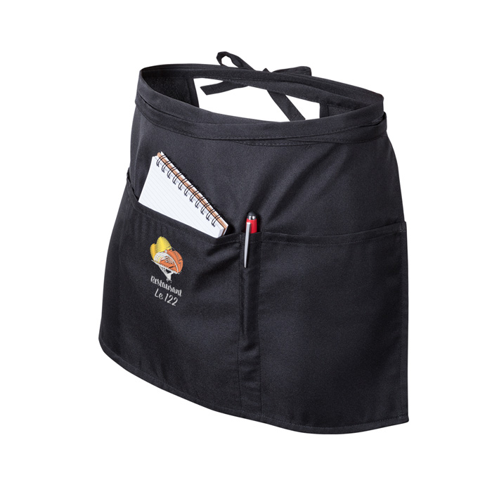 Grembiule da servizio ricamato in poliestere 54x30cm - Amarok