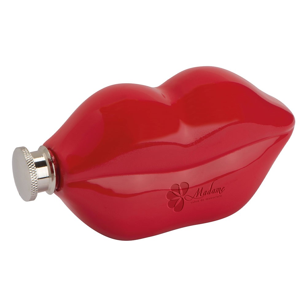 Borraccia a forma di labbra incisa