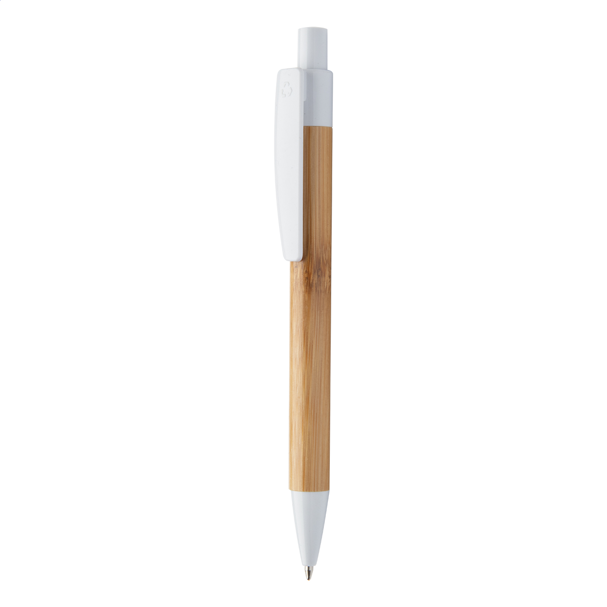 Penna a sfera Colothic personalizzata in bambù con clip colorata