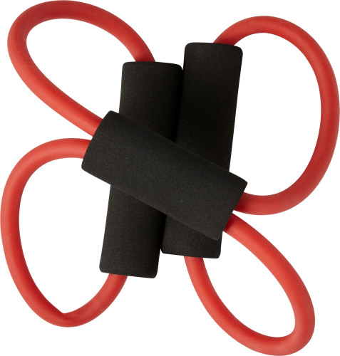 Cinturino elastico per allenamento fitness con maniglie in schiuma nera (10 cm) - Castelnuovo Berardenga