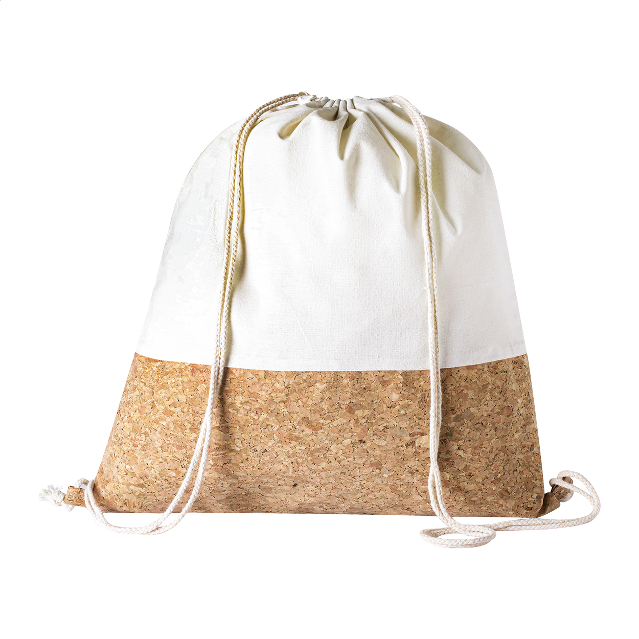 Sacca con coulisse Cocox in cotone e sughero naturale con il tuo logo stampato con logo