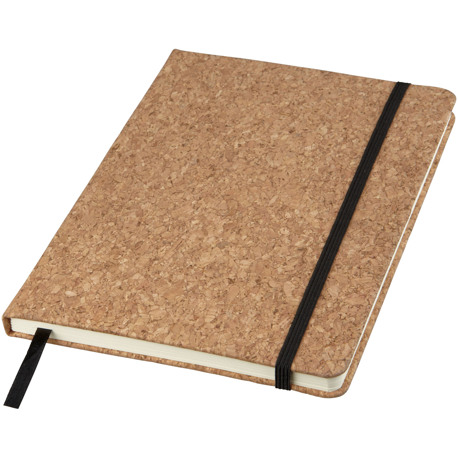 Quaderno con copertina in sughero A5 con elastico e nastro neri - Salvirola
