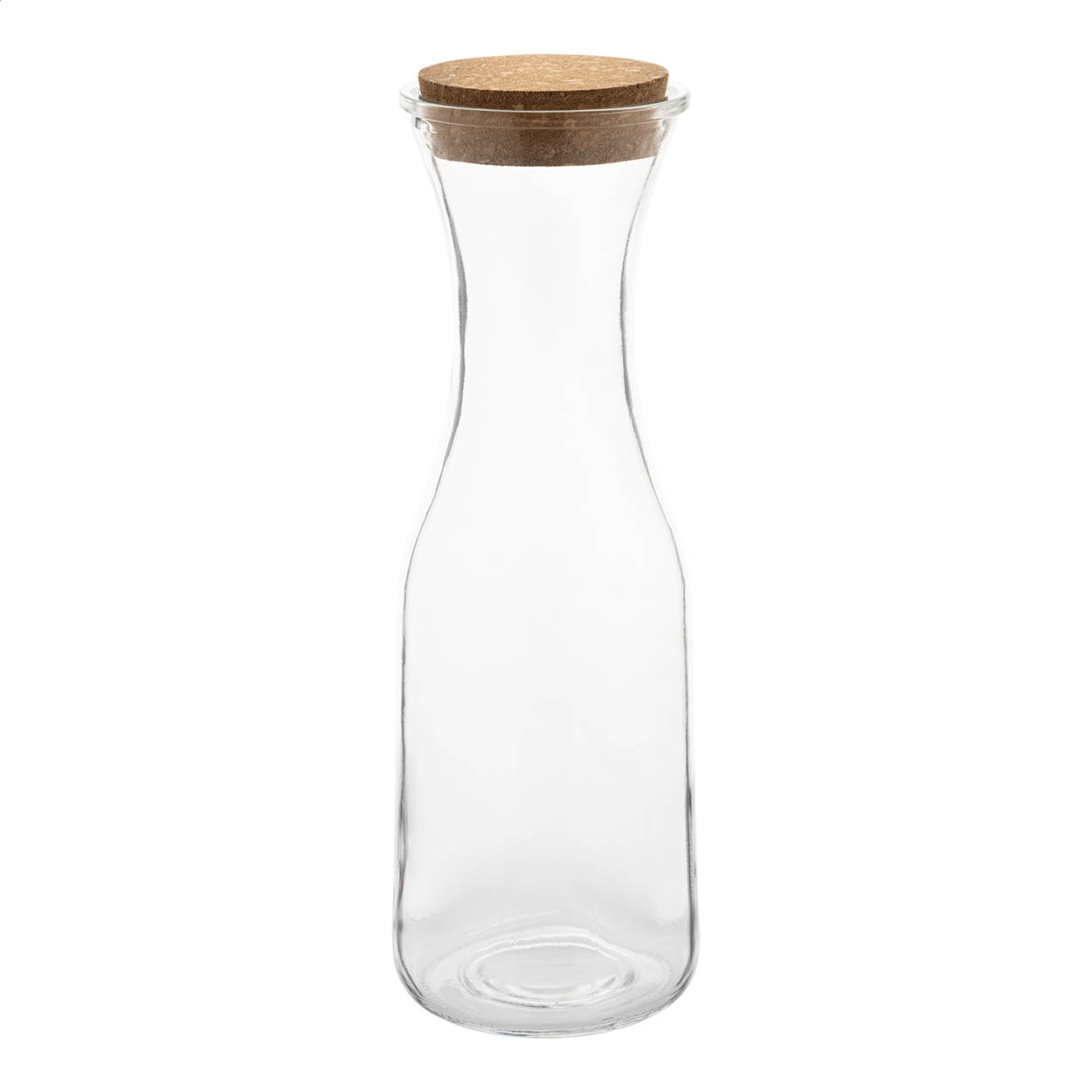 Caraffa Vinea personalizzata in vetro riciclato 1000 ml con tappo in sughero stampato con logo