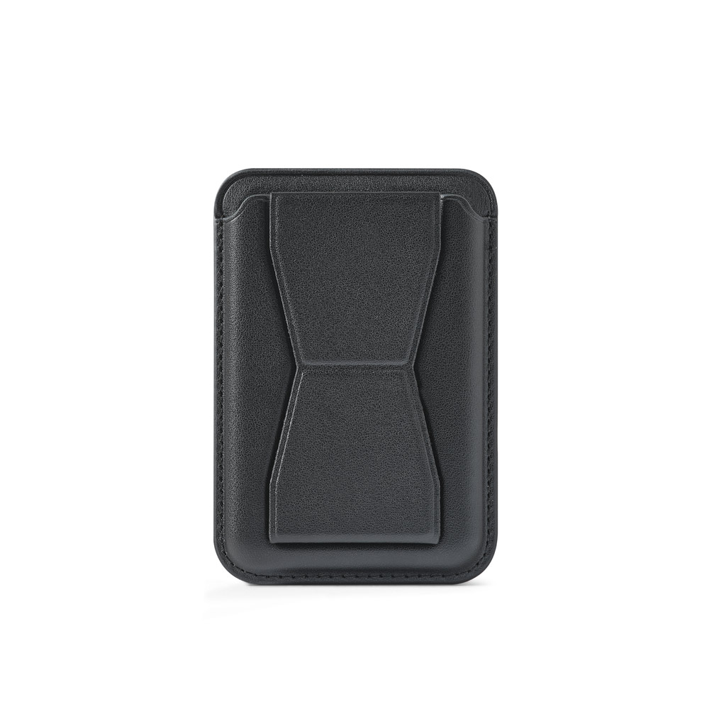 CONNOR. Portacarte magnetico in pelle PU, facile da fissare sul retro del tuo cellulare, con blocco RFID