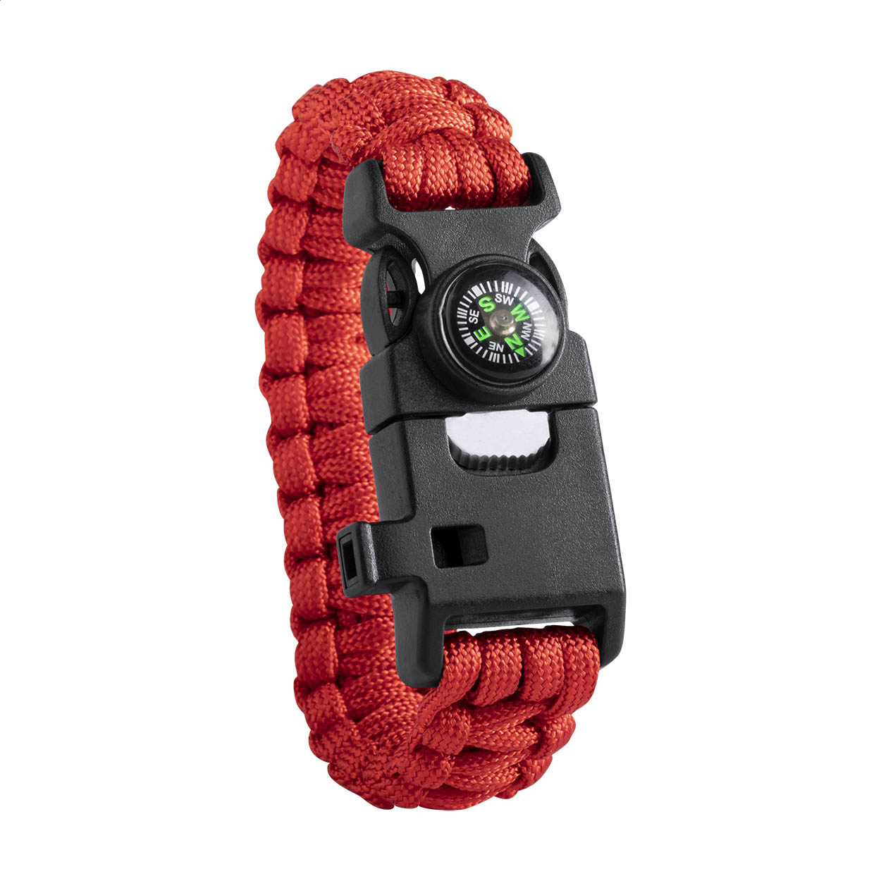 Braccialetto di sopravvivenza Peary in paracord con bussola e logo