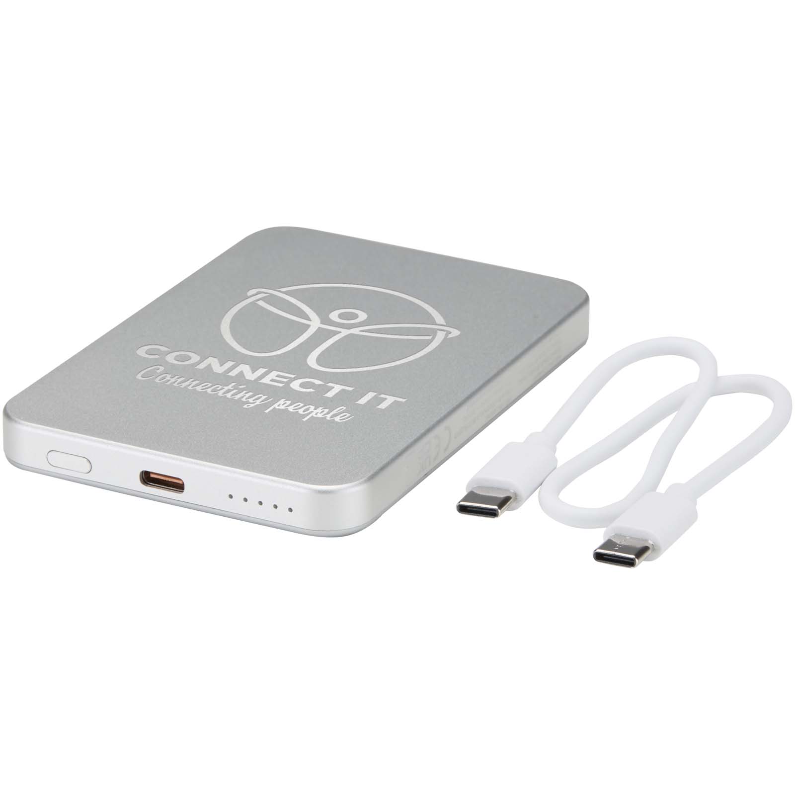 Avis powerbank da 5000 mAh in alluminio riciclato con chiusura magnetica