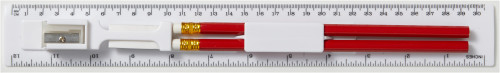 Set di cancelleria con righello, matite, temperamatite e gomma - Berzo San Fermo