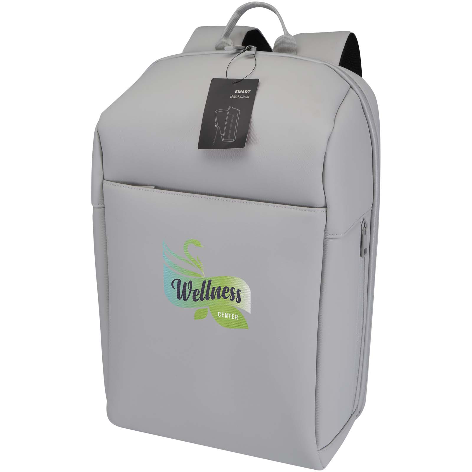 Zaino antifurto SMART 15" in materiali riciclati GRS, 18 L, con logo stampato con logo