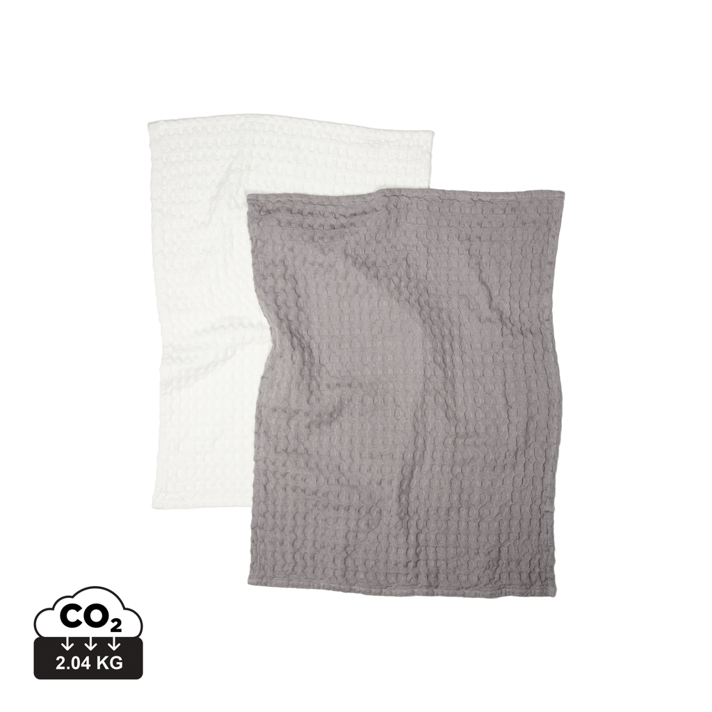 Panno da cucina Cromer in cotone a nido d'ape - Sulzano stampato con logo