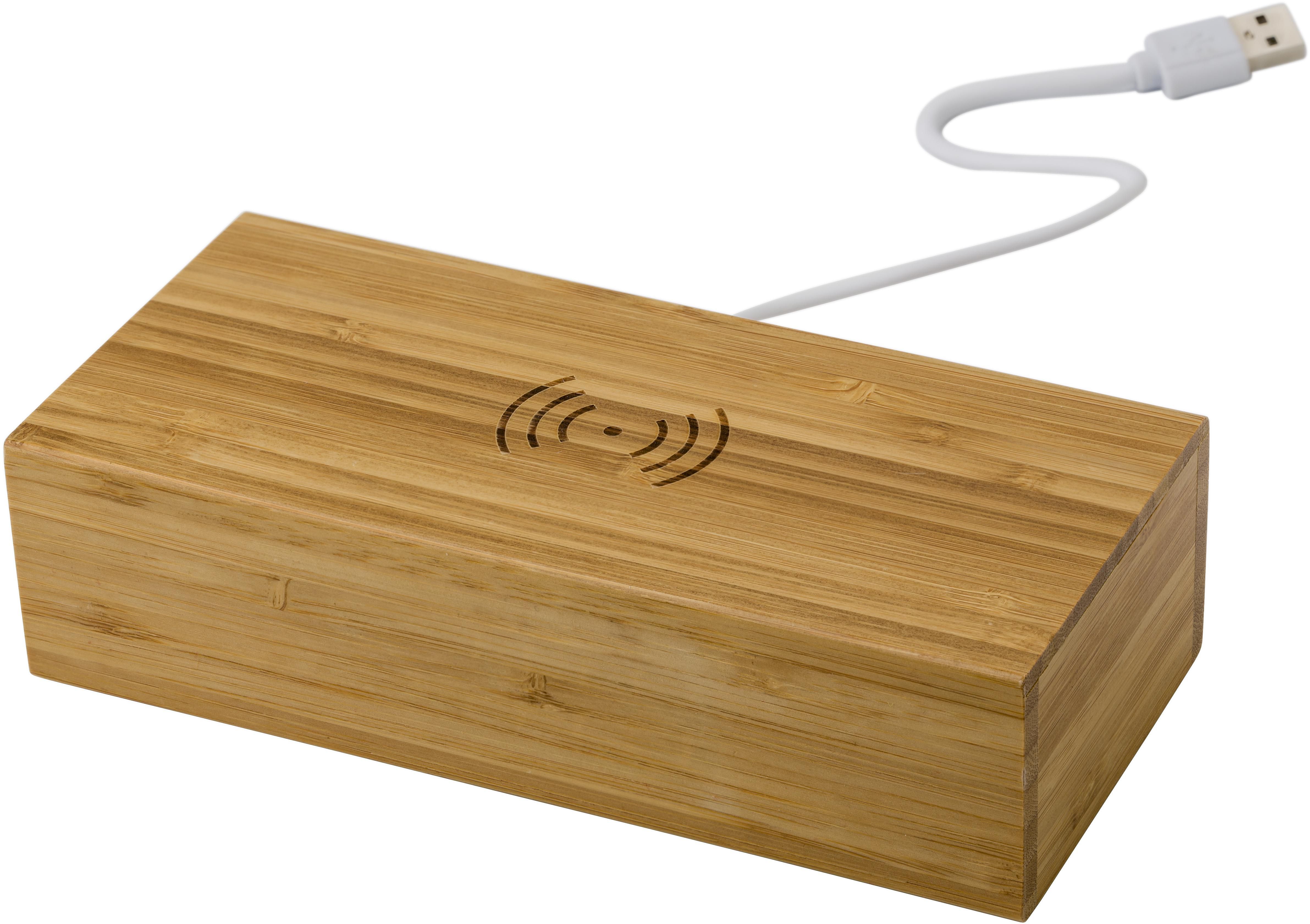 Caricatore Wireless in Bambù con Orologio LED - Madignano