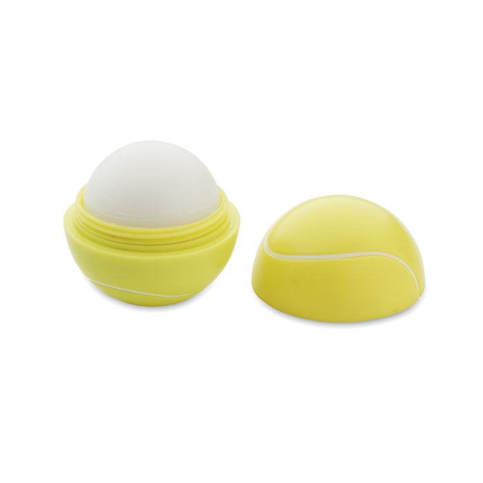 Balsamo per labbra al sapore di vaniglia in astuccio a forma di palla da tennis con SPF10 - Arese
