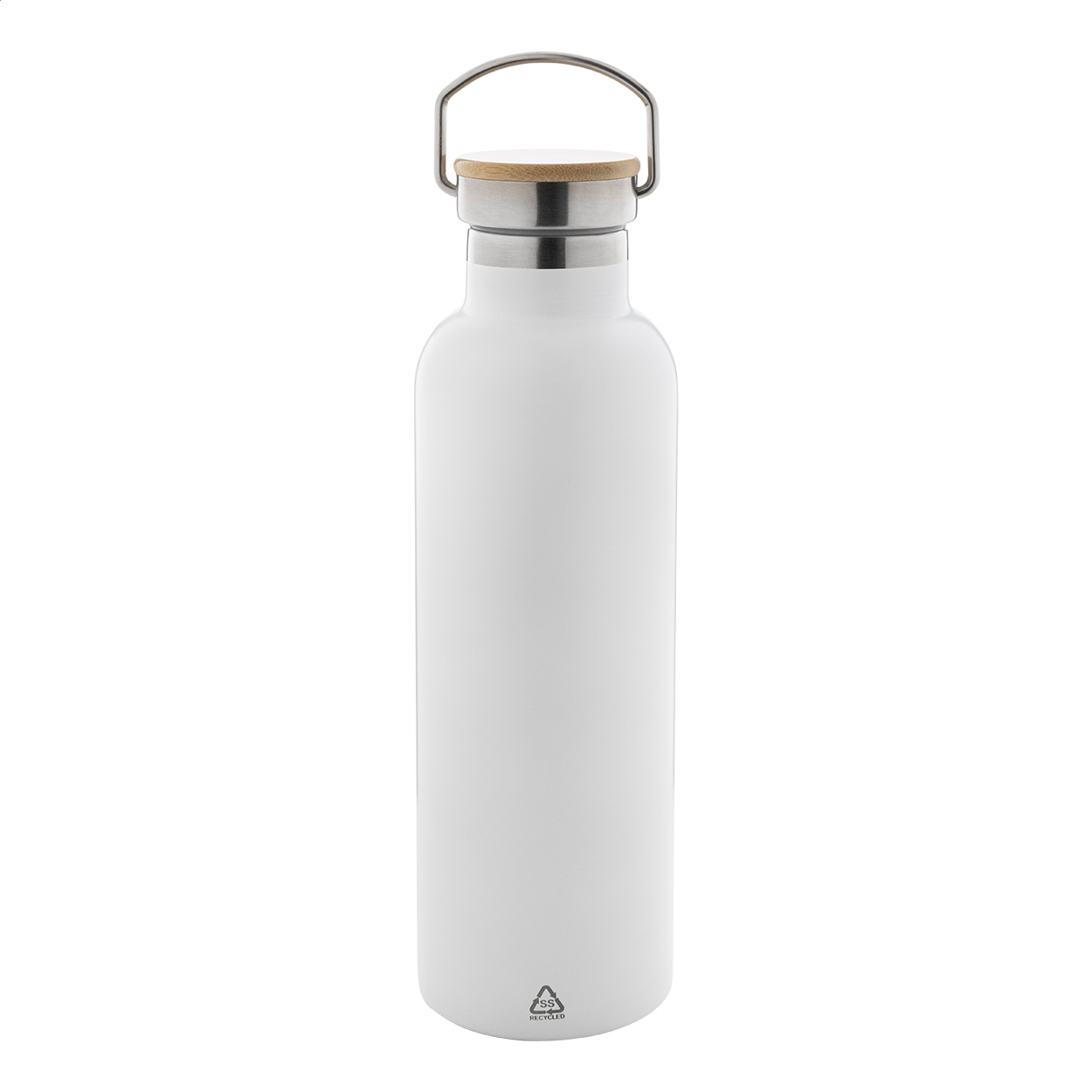 Borraccia termica Renaslu L in acciaio riciclato, tappo bambù, 750 ml