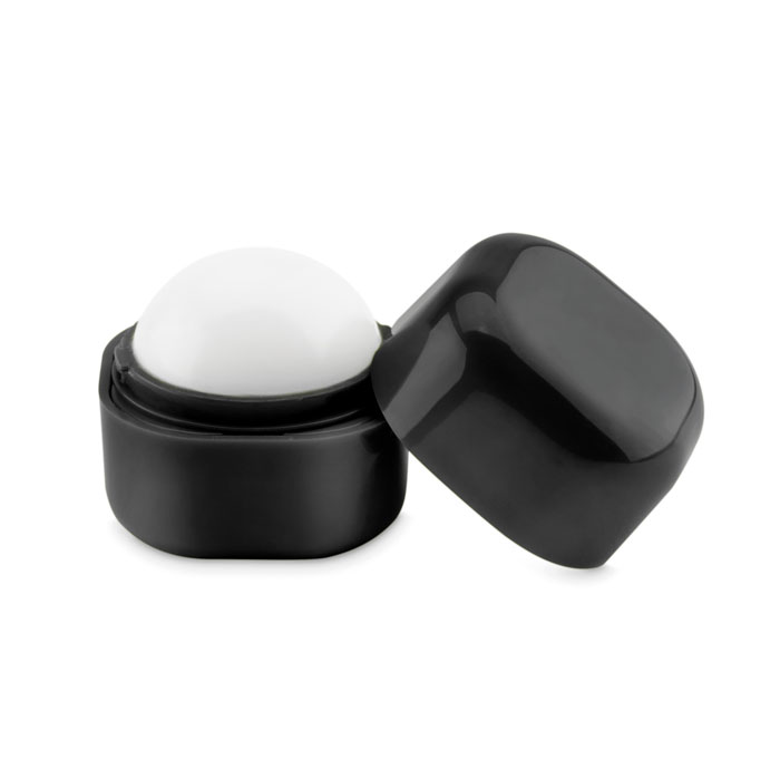Balsamo per labbra a forma di sfera al gusto di vaniglia in una scatola quadrata di ABS - Brione