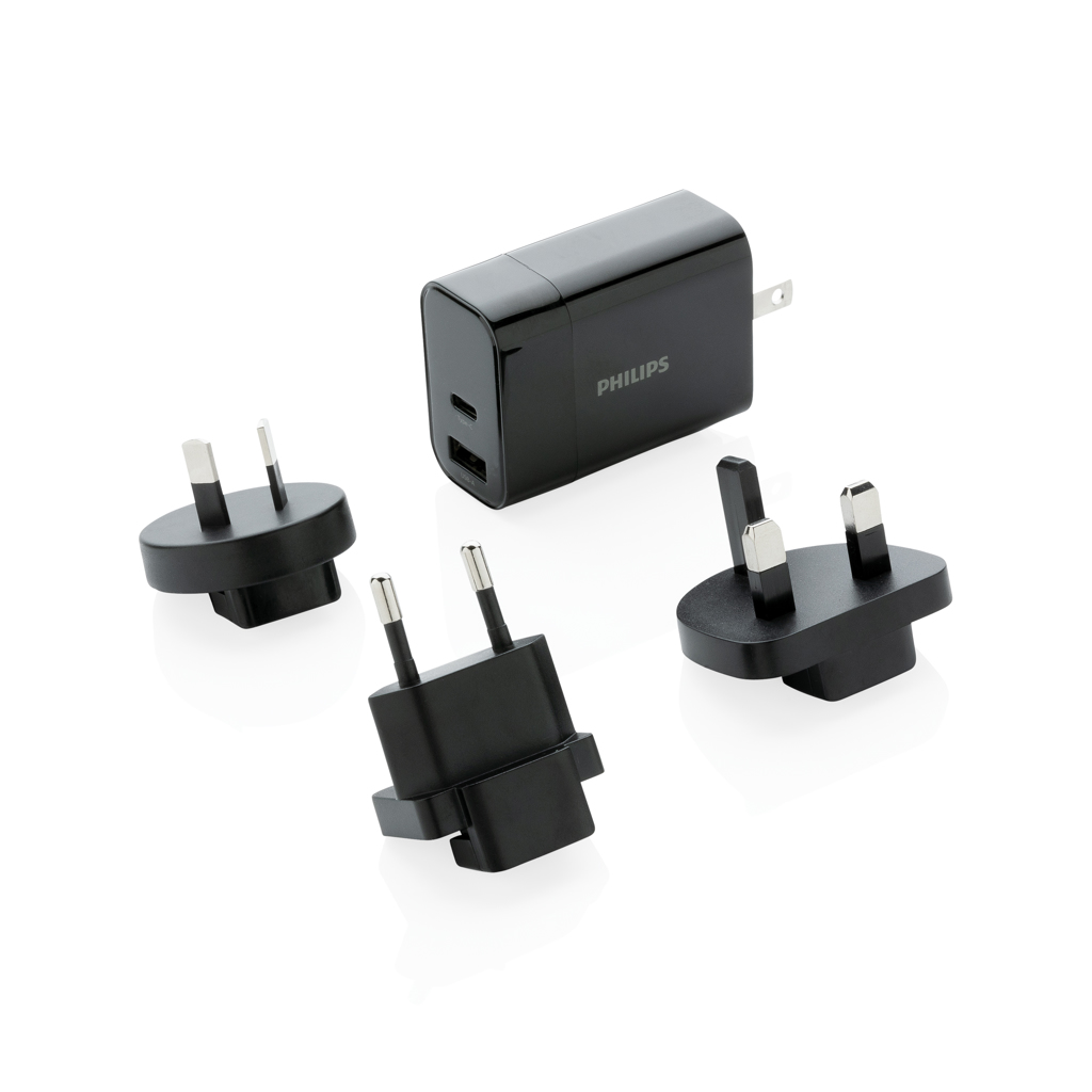 Caricabatterie da viaggio Philips UltraFast 30W PD - Rivas-Vaciamadrid stampato con logo