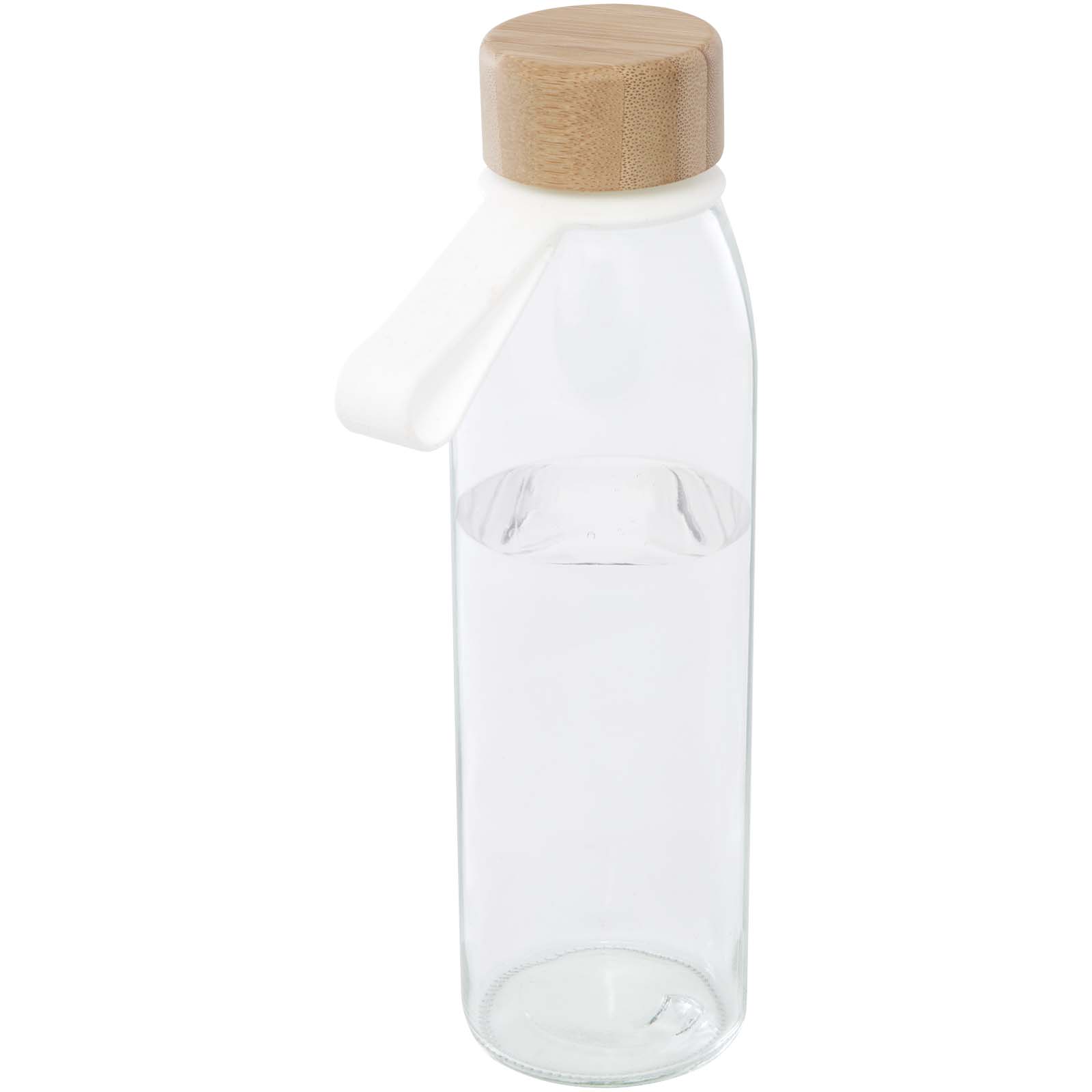 Bottiglia in vetro Porto con manico in silicone e coperchio in bambù da 500 ml - Besano