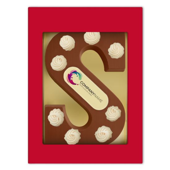 Lusso Cioccolato Letter S con Scudo Logo Personalizzato