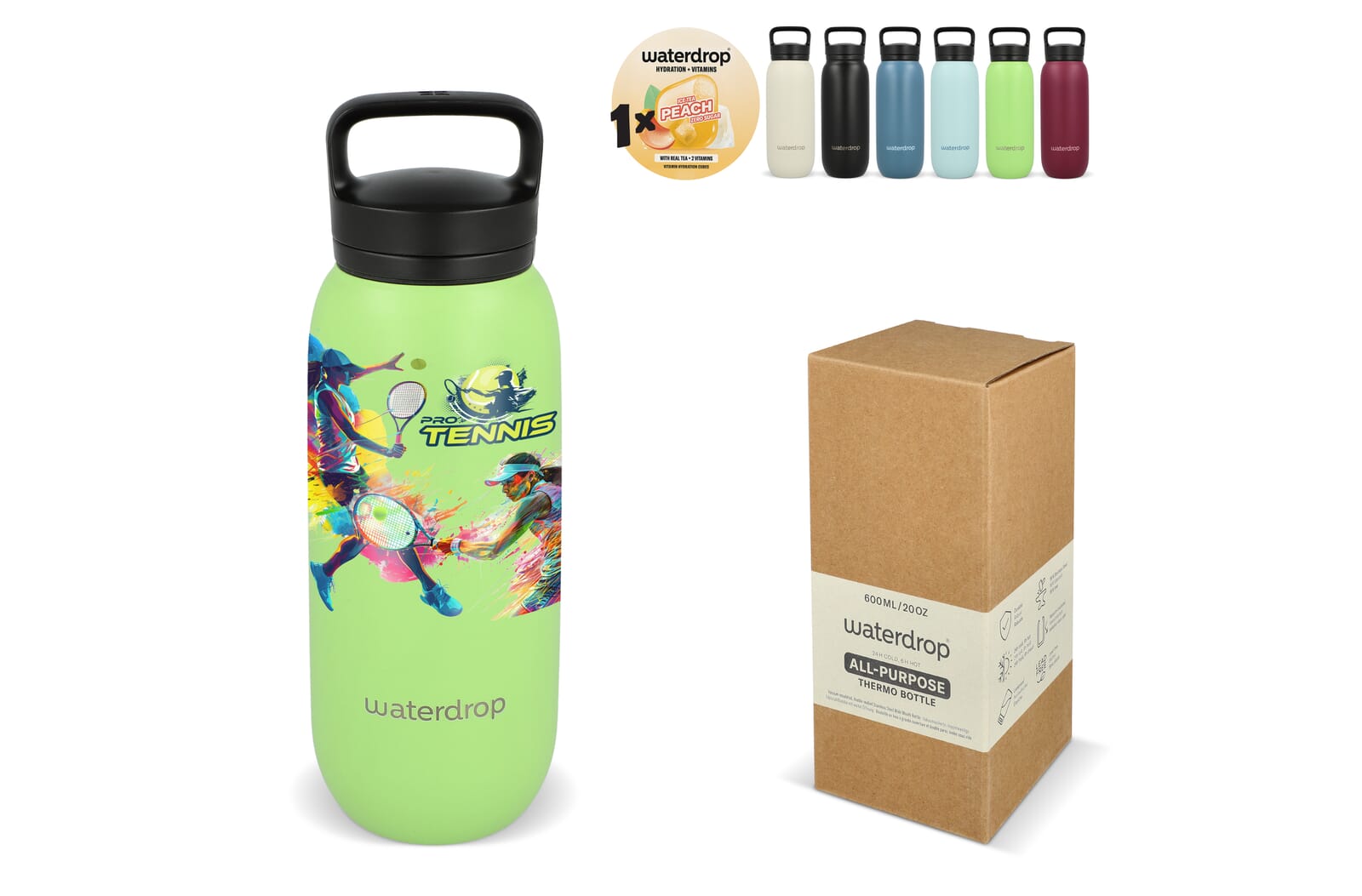 Borraccia Termica Multifunzione Waterdrop con Tappo Beccuccio 600ml
