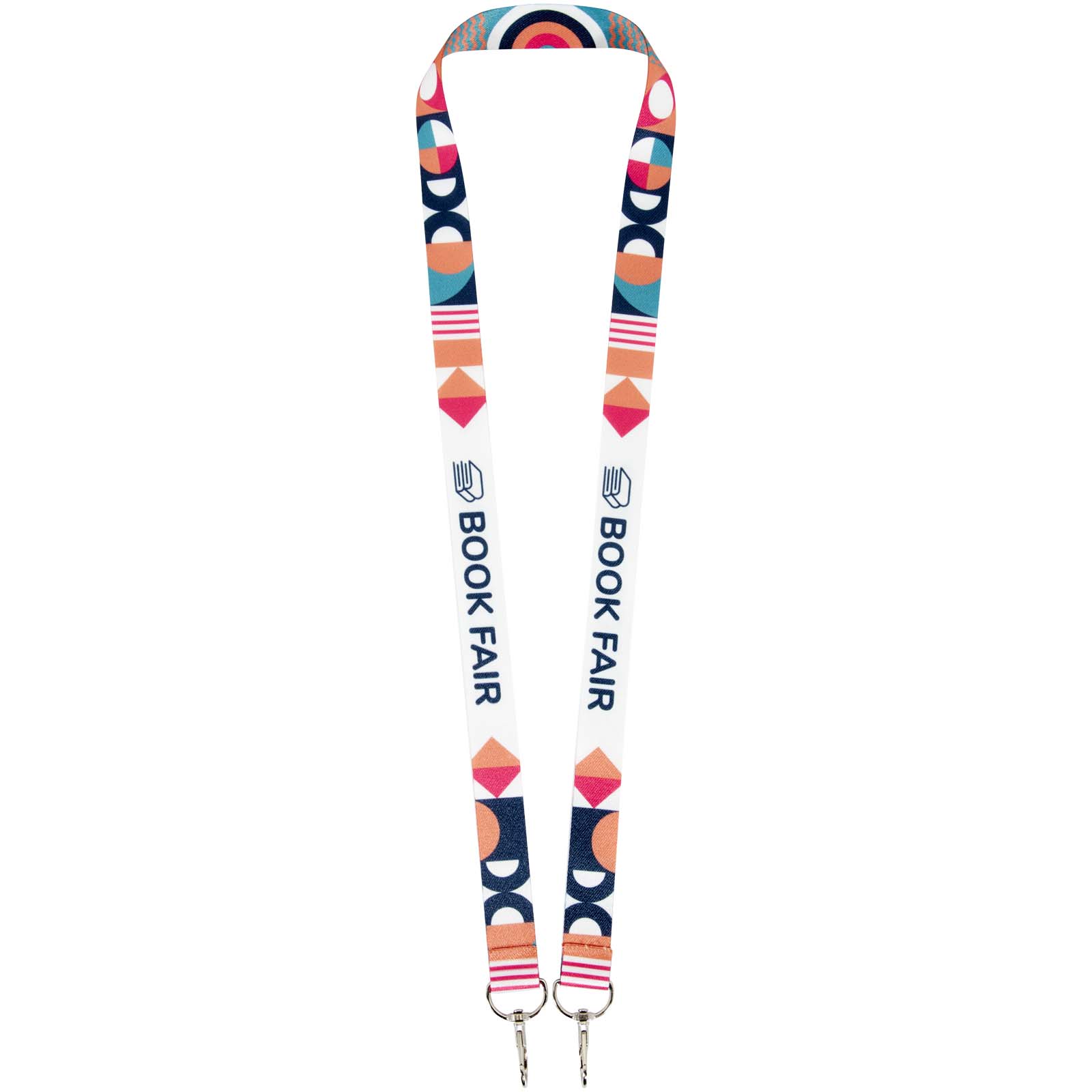 Lanyard in sublimazione in rPET Leia con 2 ganci