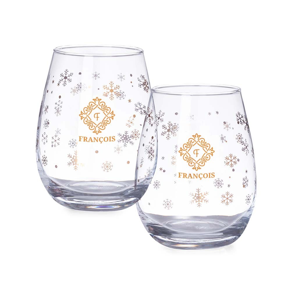 Set di Bicchieri con Fiocchi di Neve 500ml