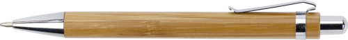 Penna a sfera in bambù con clip in metallo - Acqualagna