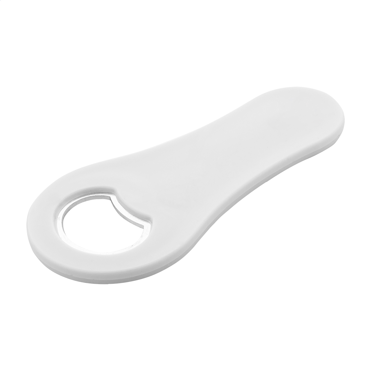 Apribottiglie Swirl personalizzato in ABS riciclato con magnete da frigo