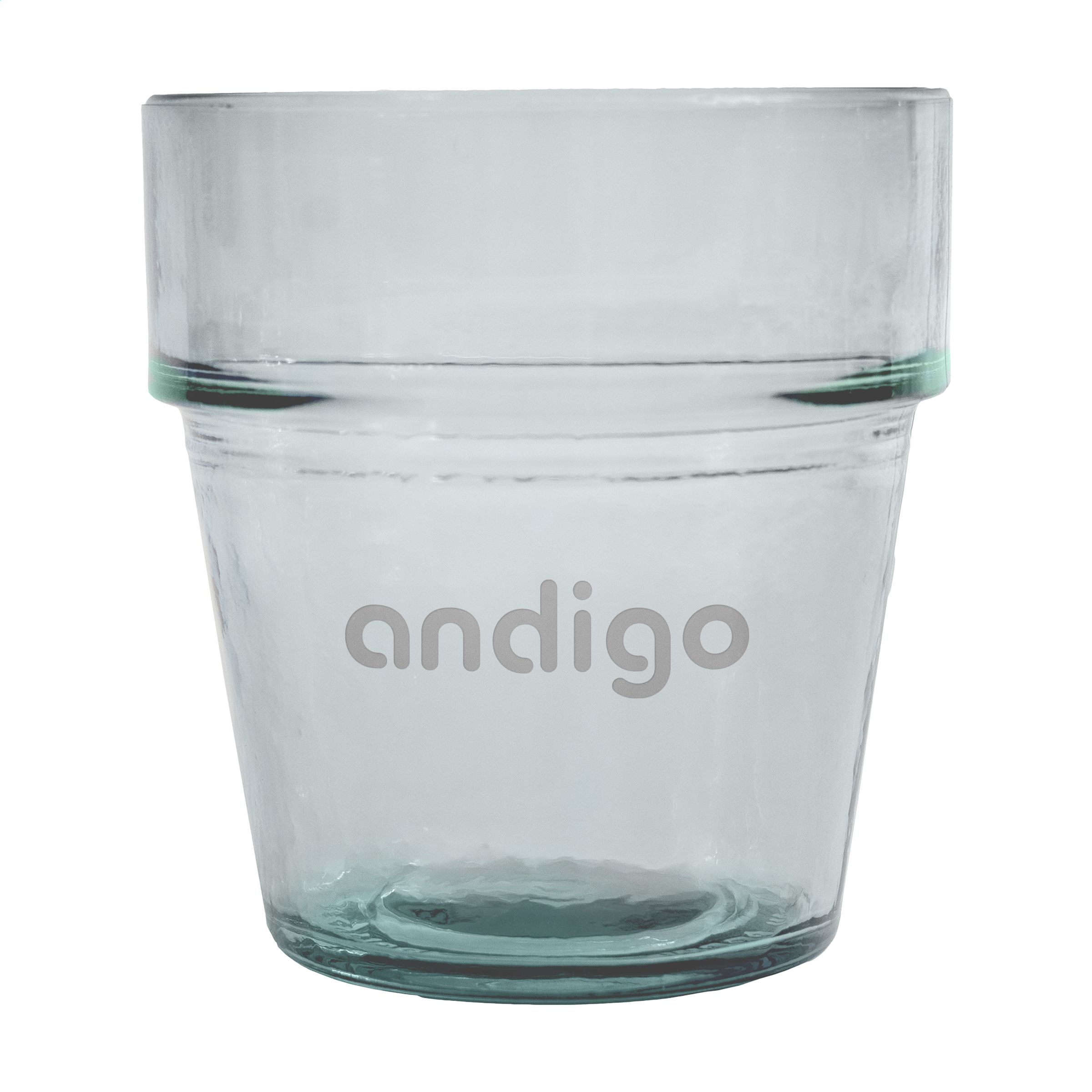 Vetro Stackabile Riciclato Rustico Blu-Verde 270 ml - Montesegale