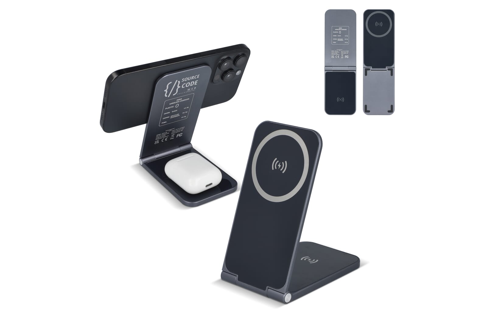 Caricatore Wireless Duo MagSafe in Alluminio Riciclato - Grosio