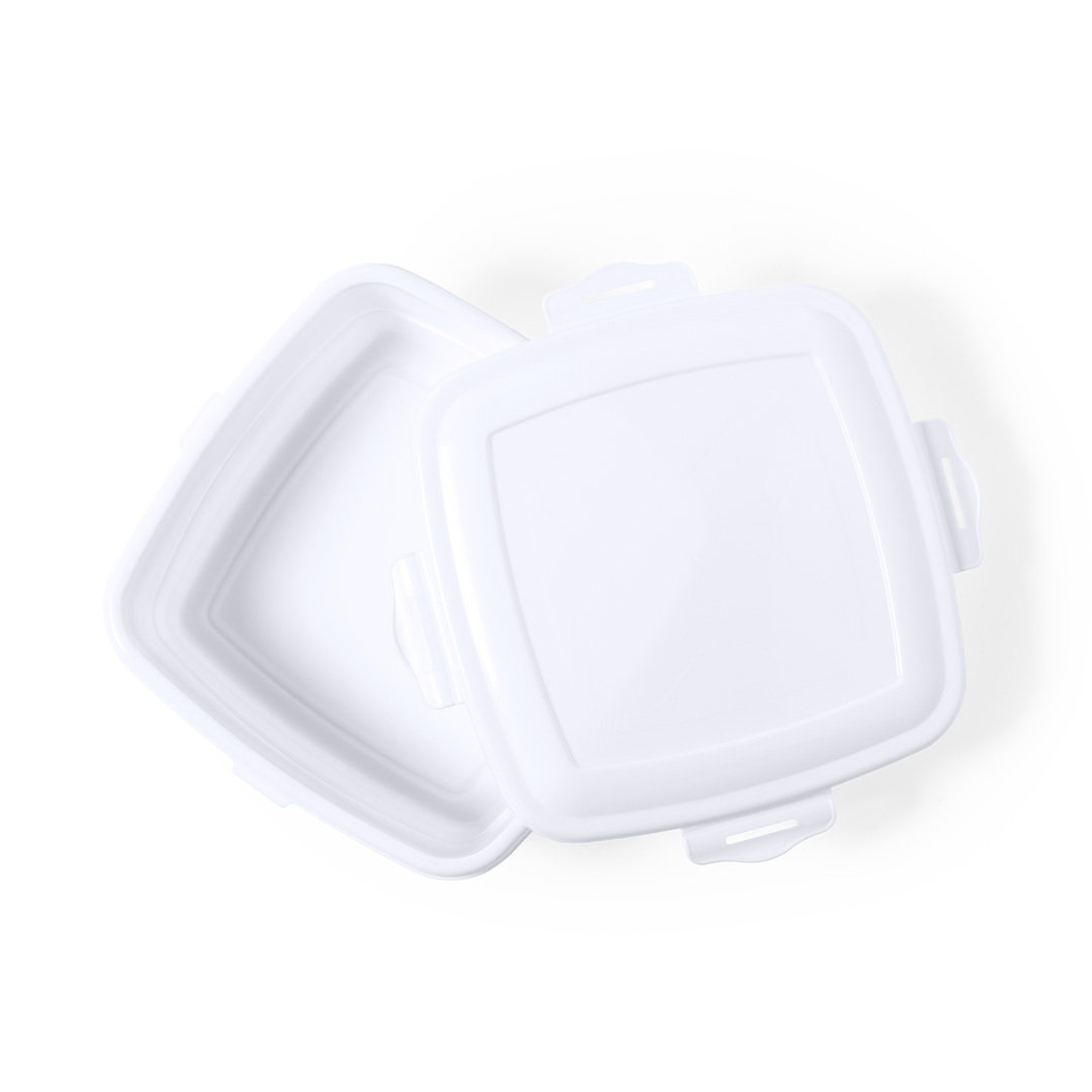 Contenitore per pranzo quadrato bianco in PP da 1L - Paratico