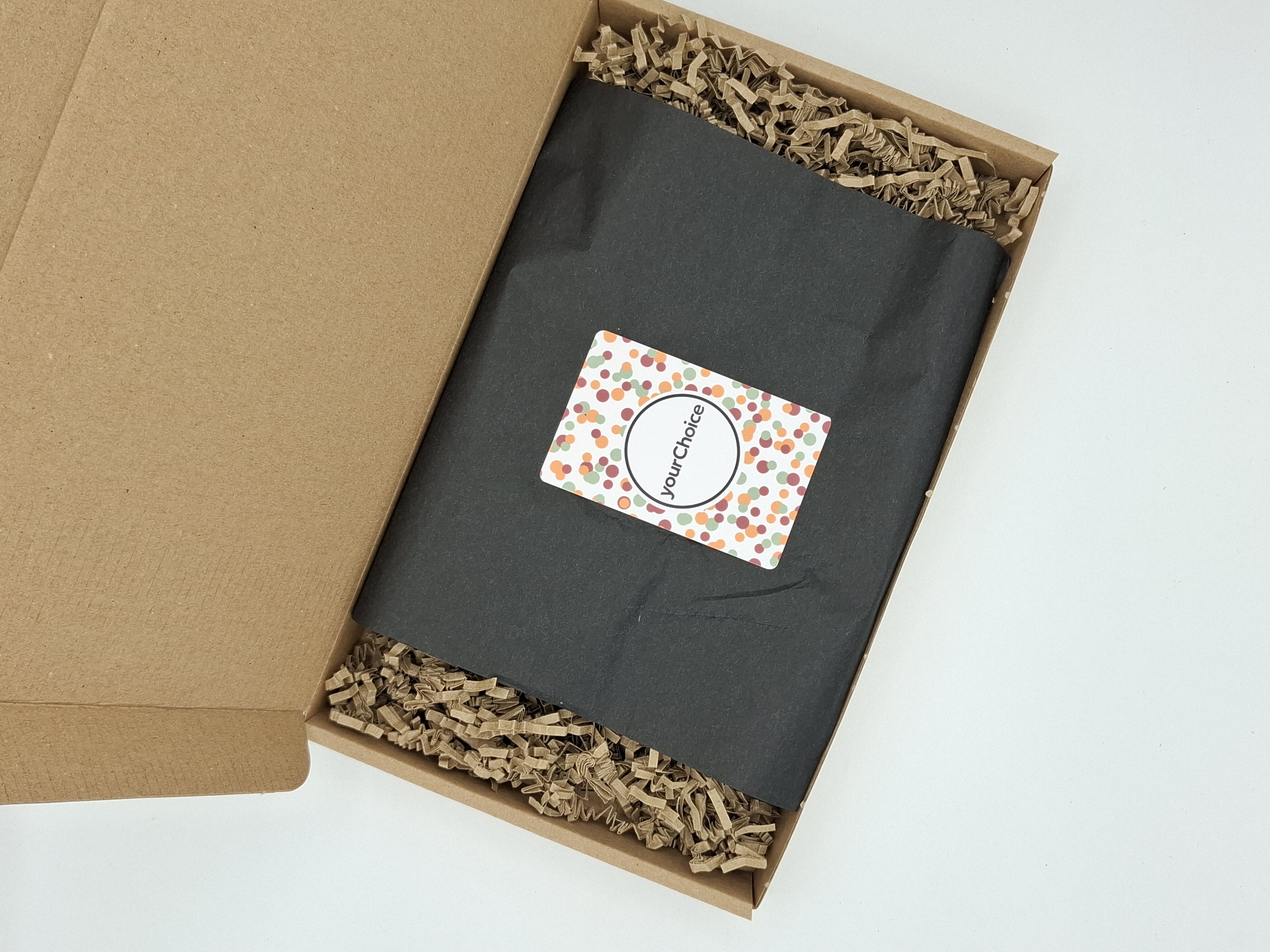 Confezione regalo personalizzata con waffle olandesi allo sciroppo, torrone e Zen Teas