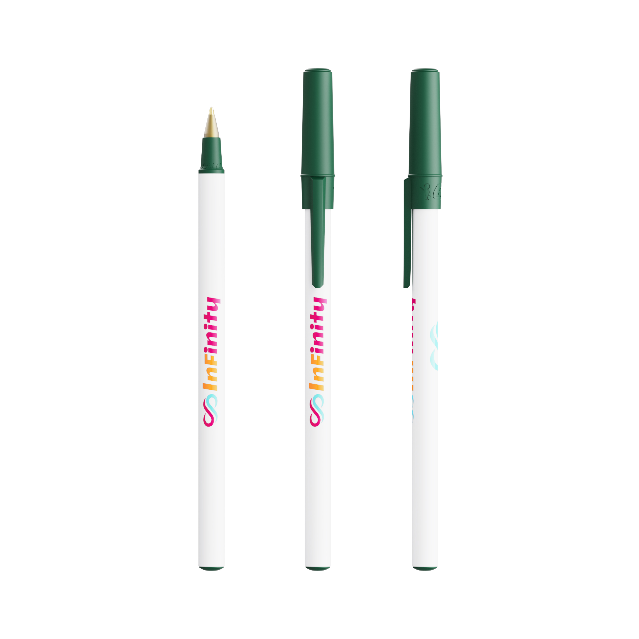 Penna a sfera BIC® Round Stic® Ecolutions® personalizzata con il tuo logo stampato con logo