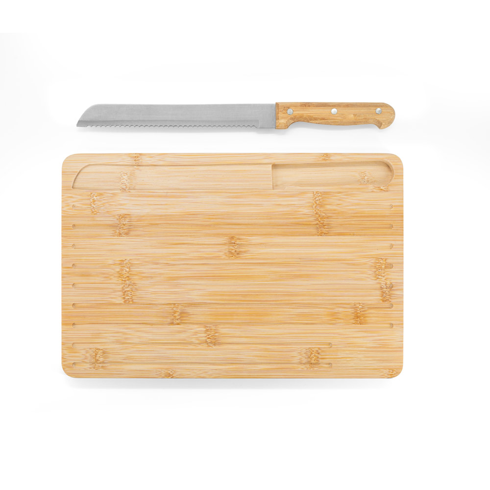 CATCHER. Tagliapane di bambù con coltello incluso