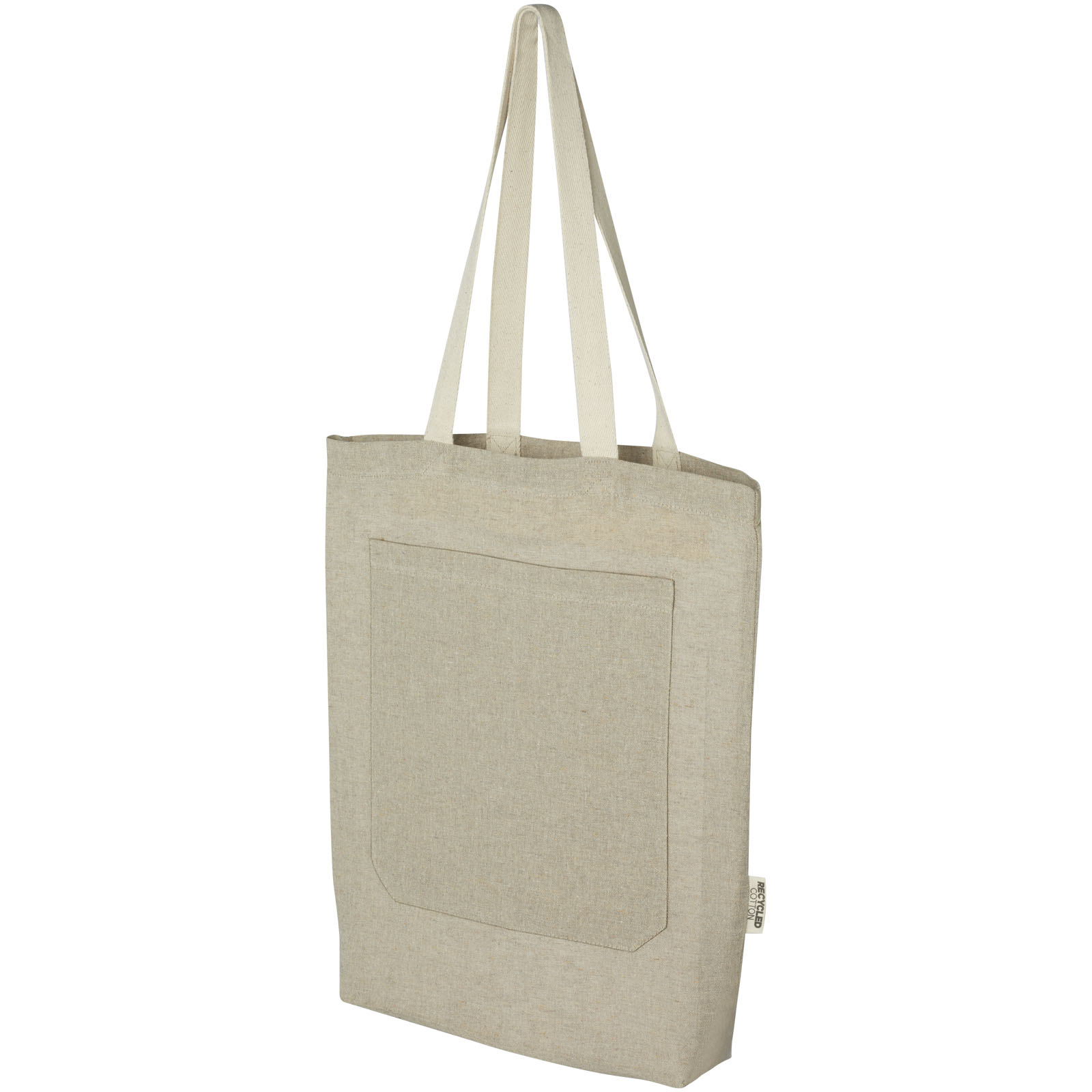 EcoPocket 150 g/m² borsa in cotone riciclato con tasca frontale 9L - Paullo