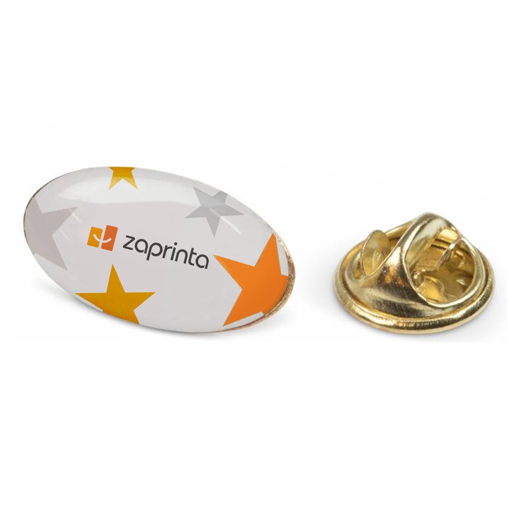 Spilla Ovale Bombata con Chiusura a Farfalla - Robbio