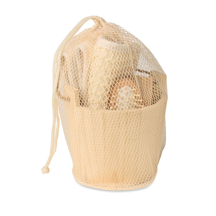 Set regalo da bagno in secchio di legno
