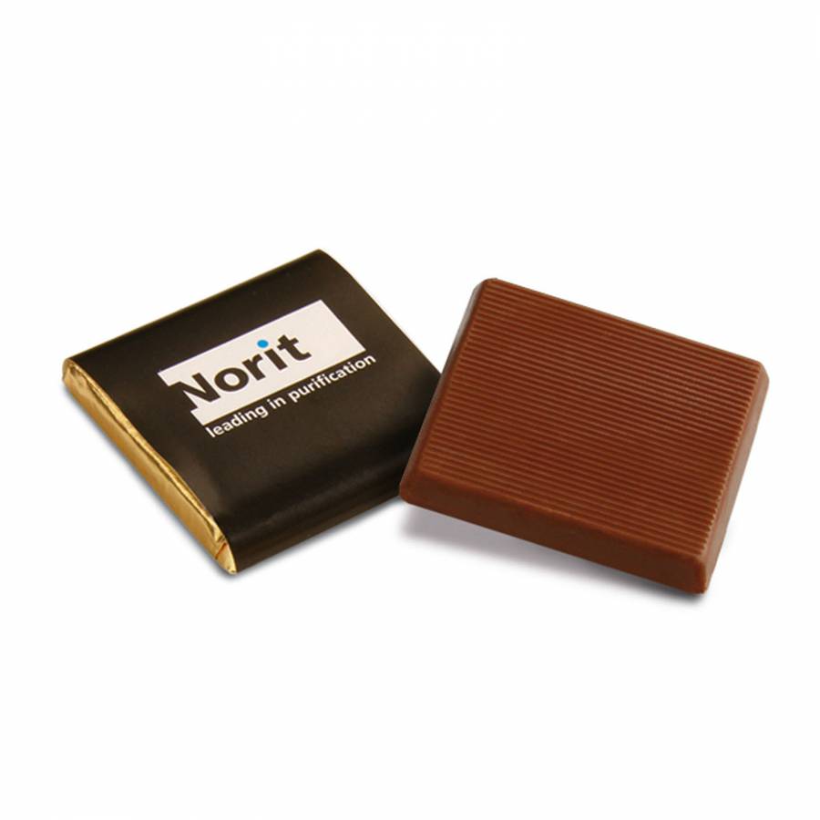 Quadrato di cioccolato napoletano personalizzato - cioccolato al latte belga