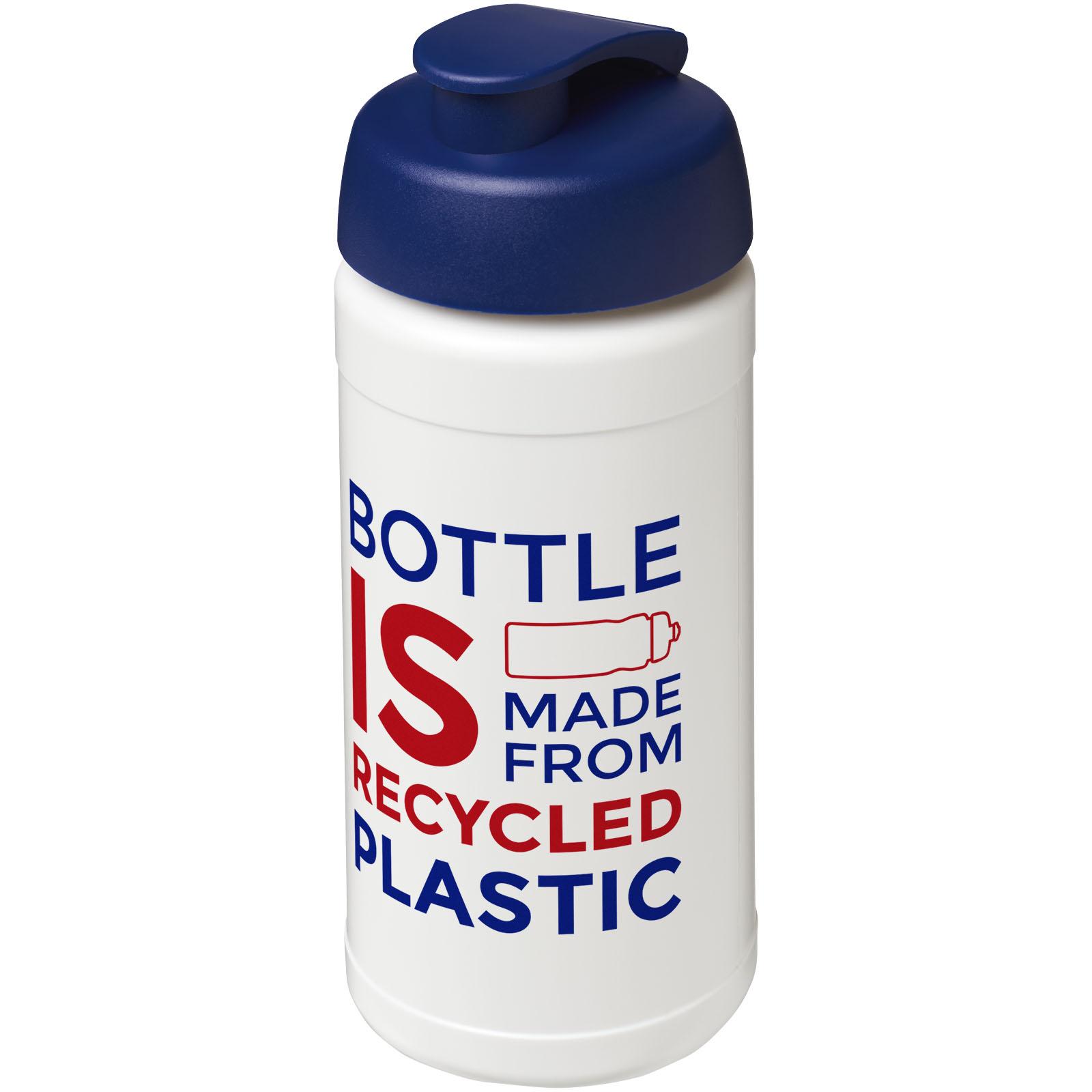 EcoWave 500 ml bottle sportiva riciclata con coperchio a scatto - Meda stampato con logo