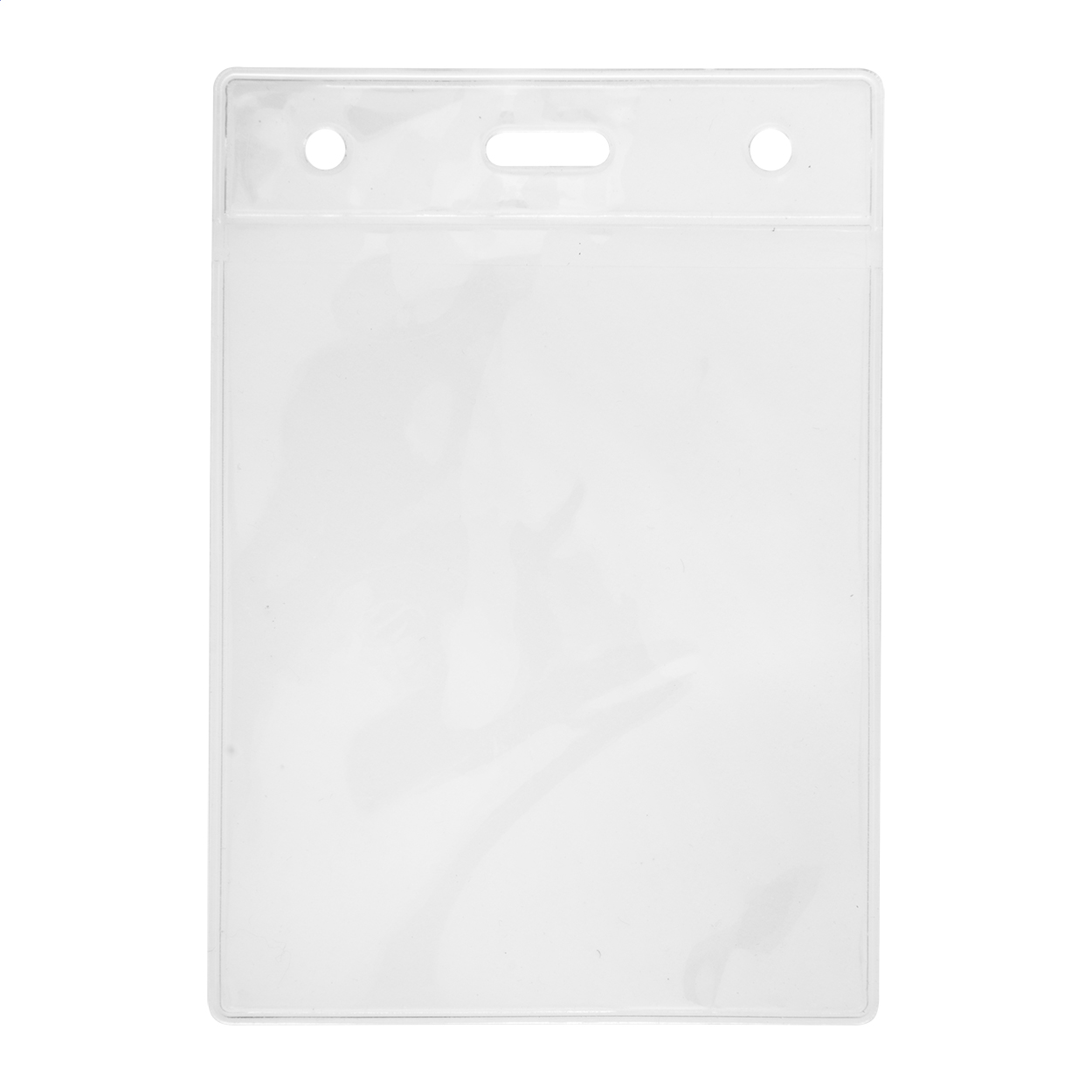 Portabadge trasparente Hissol in plastica per lanyard con il tuo logo stampato con logo