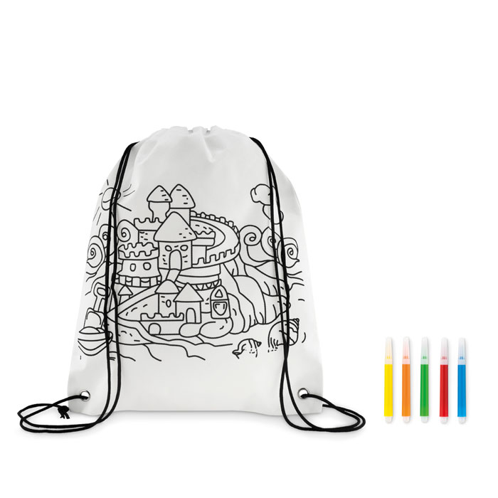 Borsa da colorare in tessuto non tessuto con pennarelli - Casale Marittimo