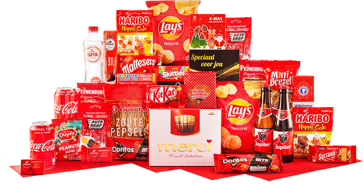 Scatola gourmet "Merci Encore" con 32 delizie